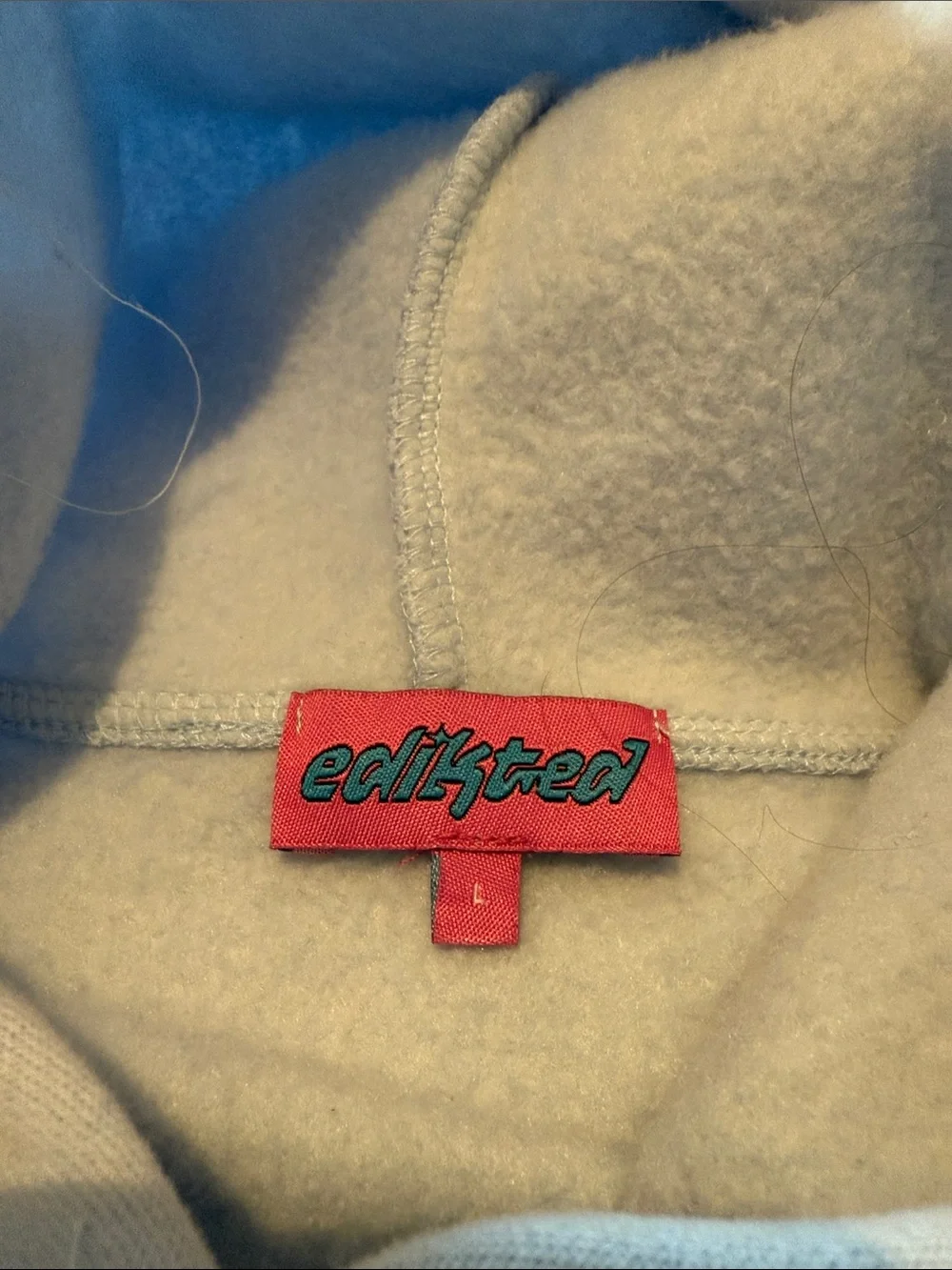 Edikted light blue Hoodie and wide leg pants matching set with blue bows